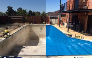 concrete pool conversion before and after
